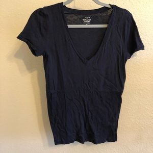 J Crew Navy V Neck XS